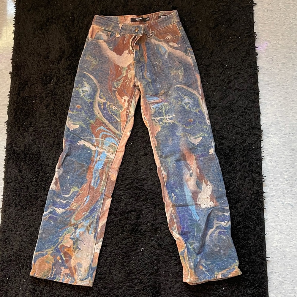 ❌SOLD❌ JADED LONDON Marble Print Slouchy Fit Jeans